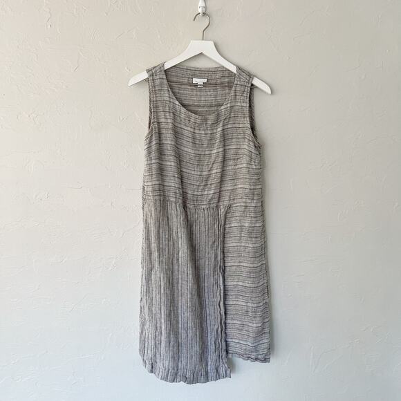 J. Jill Pure Jill Gray Linen Dress Medium - Picture 5 of 5